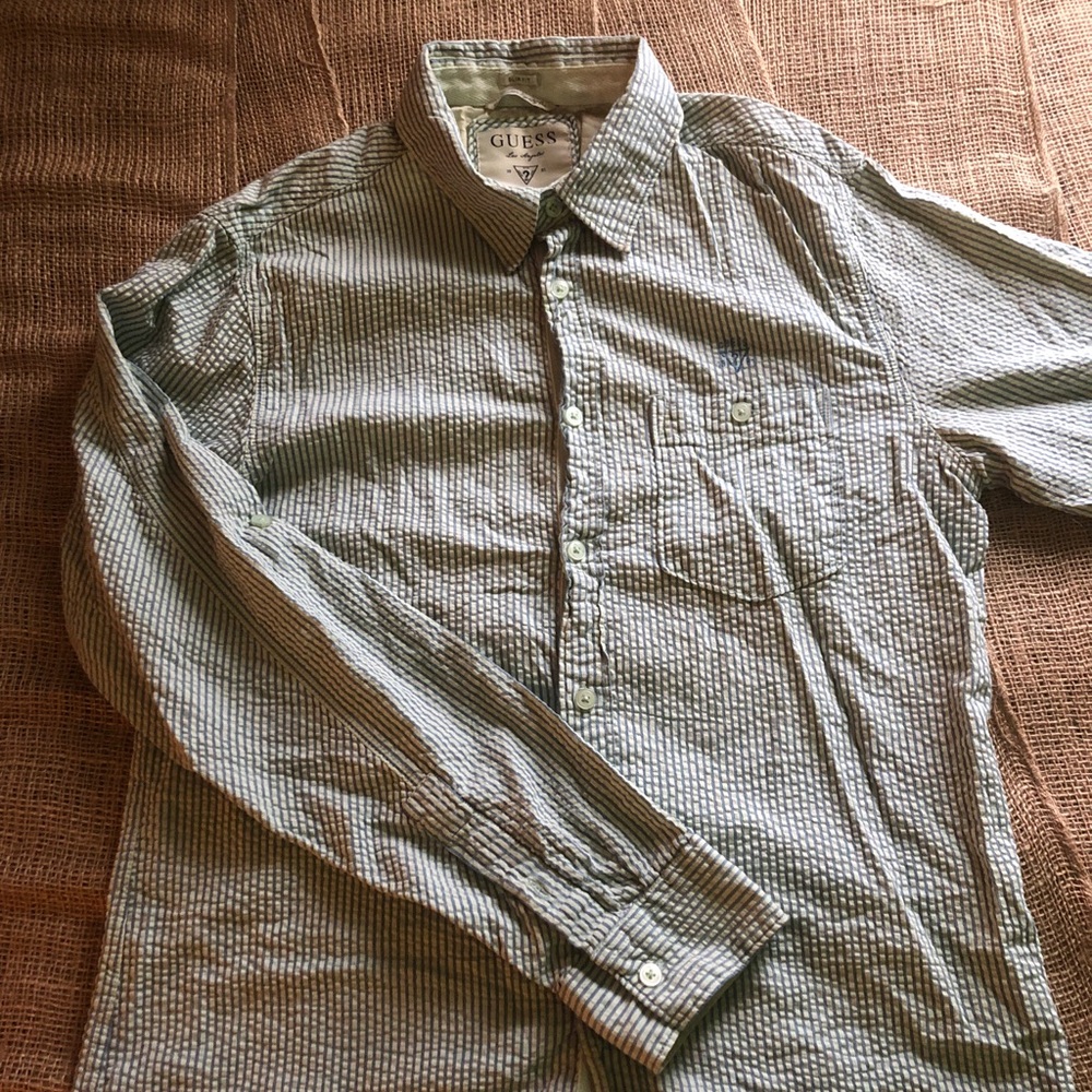 GUESS Seersucker  Button-Up